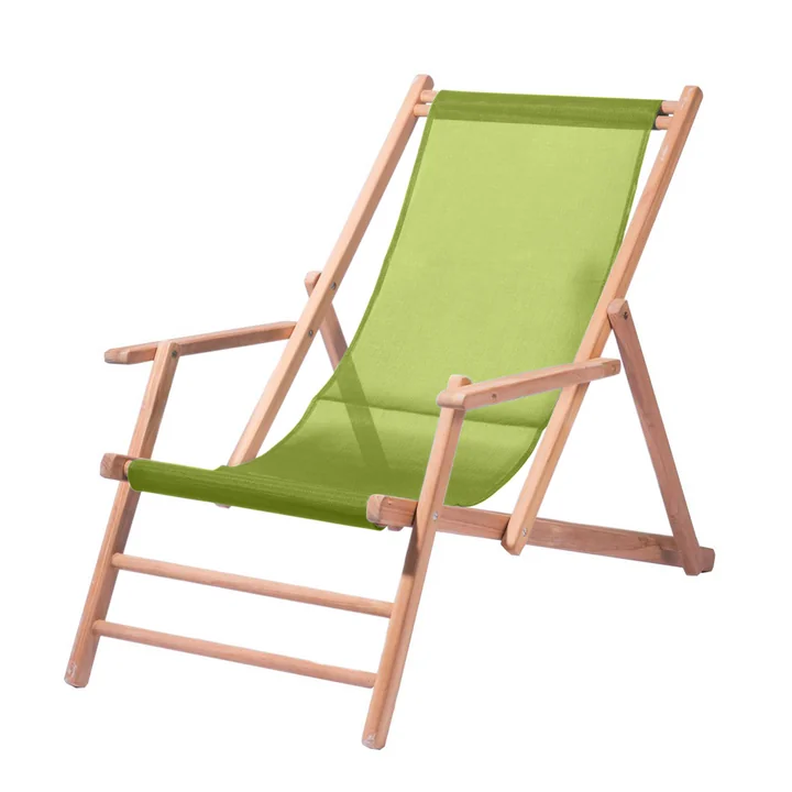 Chaise de pont en teck de Jan Kurtz en pistache