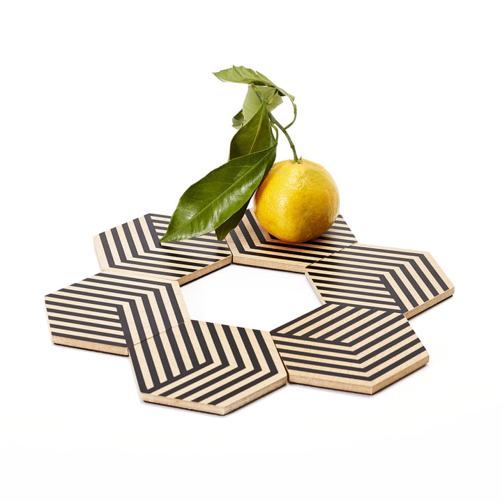 Table Tiles Optic Sous-verres de Areaware