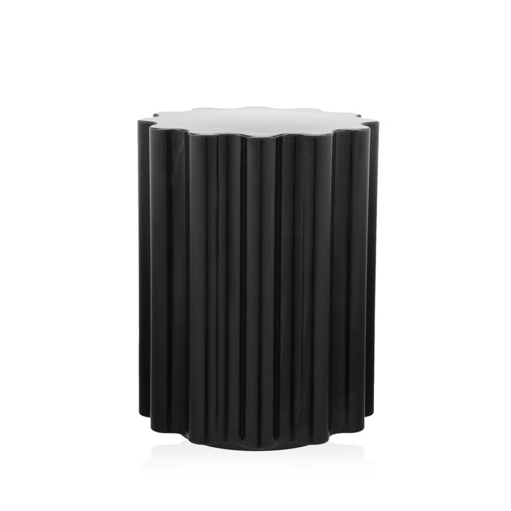 Tabouret et table d'appoint Colonna de Kartell en noir
