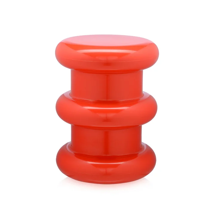Pilastro tabouret/table d’appoint par Kartell en rouge