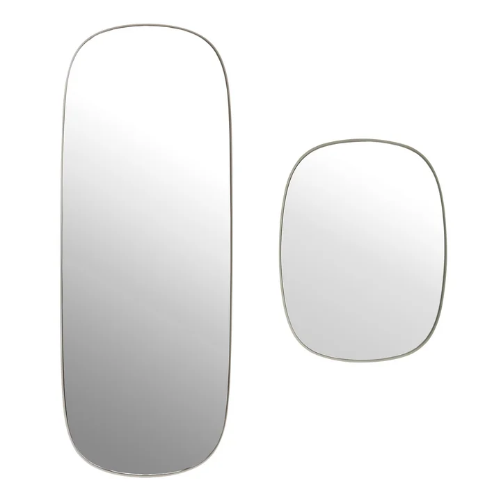 Muuto - Framed Mirror grand / petit, gris / verre clair