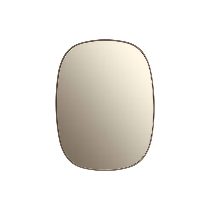 Le Framed Mirror petit en taupe / verre taupe