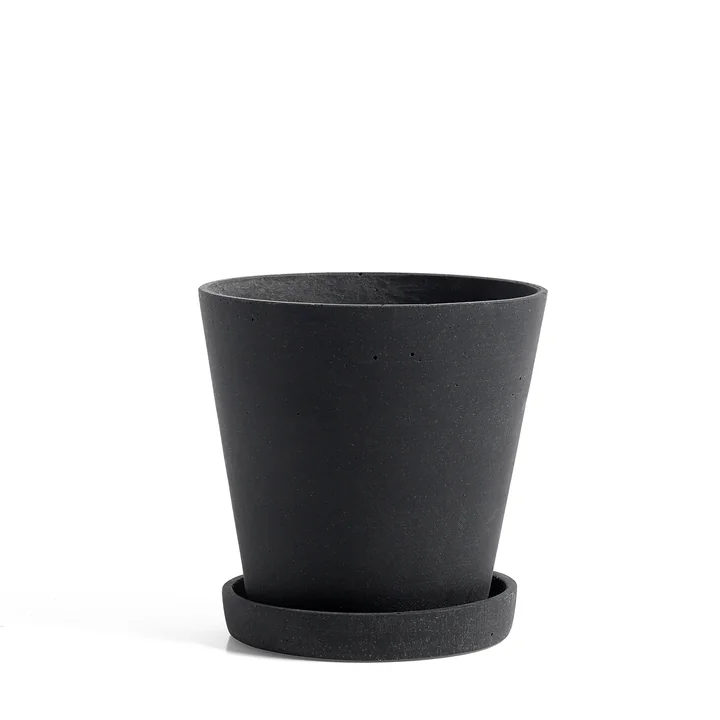 Le HAY - pot de fleur avec soucoupe en M, noir