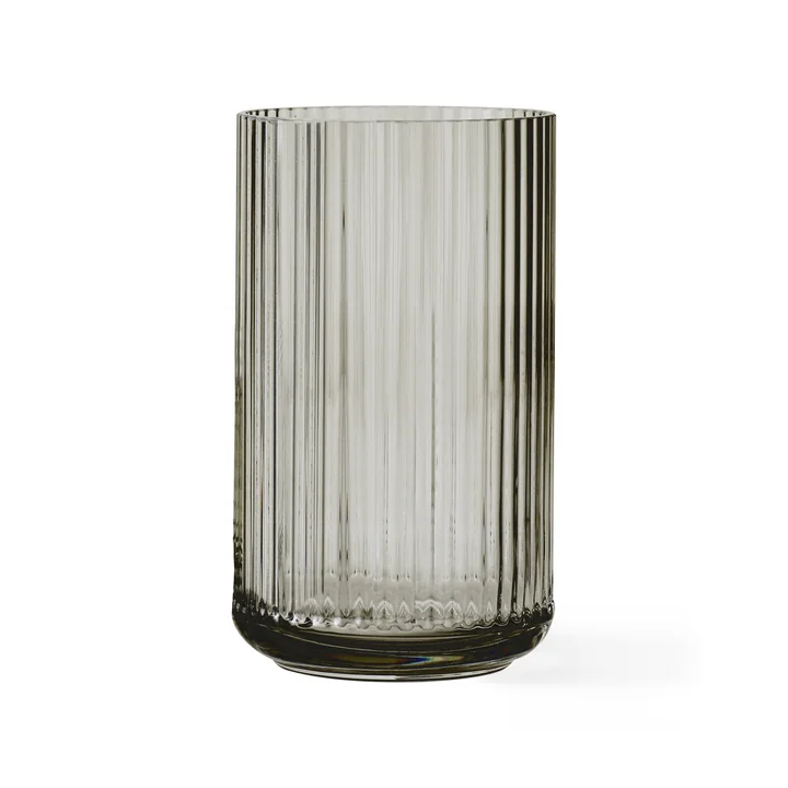 Vase en verre H 25 cm de Lyngby Porcelæn à Smoke