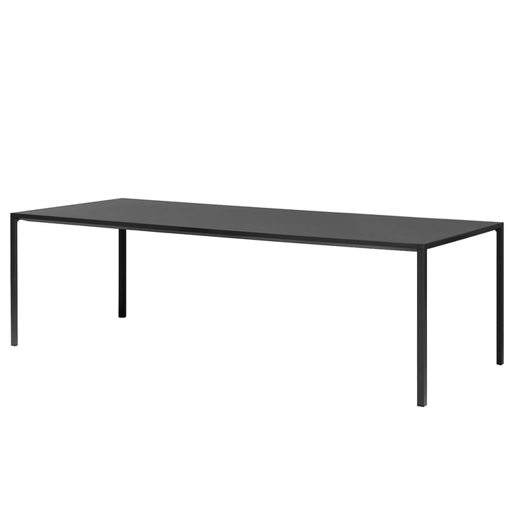 Hay - Table New Order 200 x 100 cm, charbon noir/linoléum gris foncé