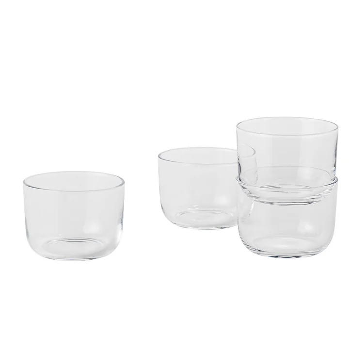 Verre à boire Corky (jeu de 4) low par Muuto transparent