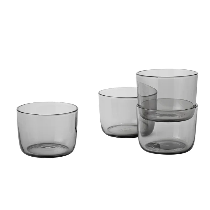 Verre à boire Corky (lot de 4) low par Muuto en gris