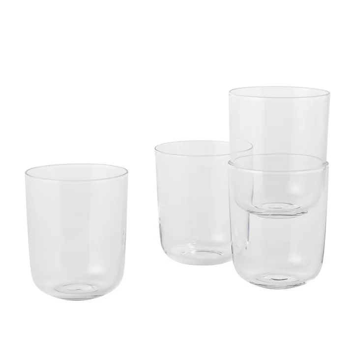 Verres Corky (lot de 4) tall par Muuto en transparent