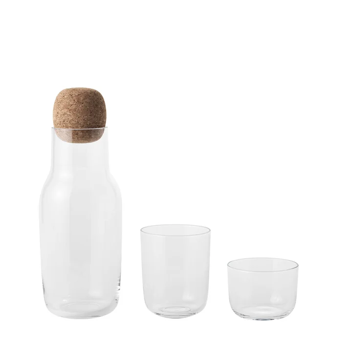 Verre à boire Corky avec carafe en transparent