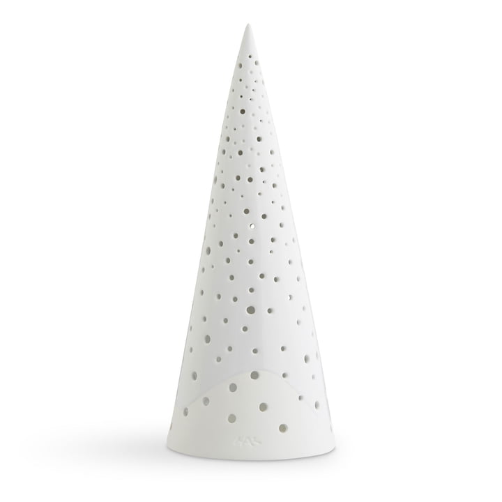 Nobili Cône de bougie à chauffe-plat 28,5 cm de Kähler Design en blanc neige