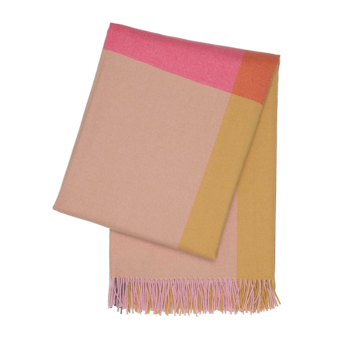 Couverture Colour Block de Vitra en rose et beige