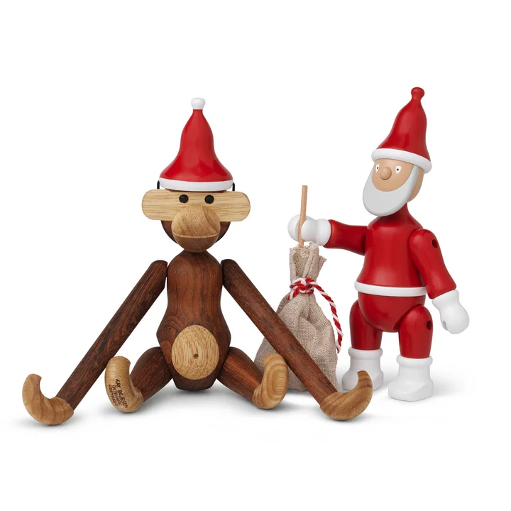 Bonnet à pointe avec singe et Père Noël de Kay Bojesen