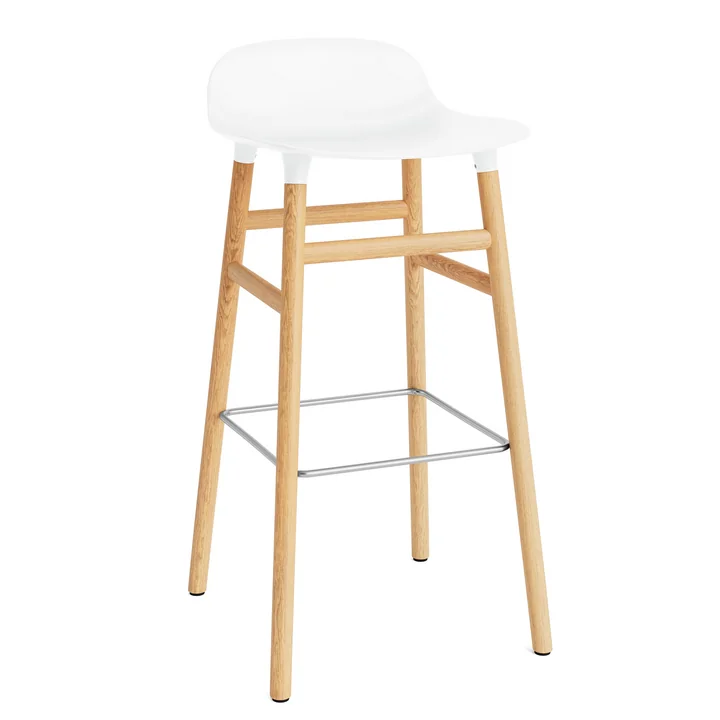 Tabouret de bar Form 75 cm par Normann Copenhagen en chêne blanc