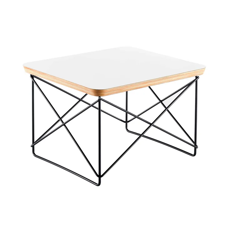 Eames Occasional Table LTR de Vitra en HPL blanc / foncé de base