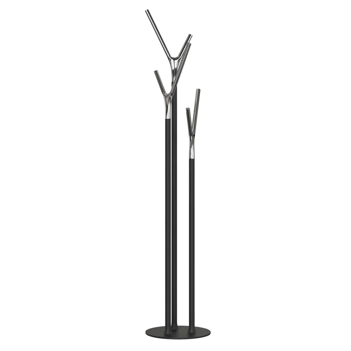 Wishbone Portemanteau de Frost en chrome poli / noir