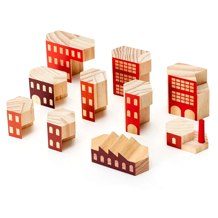 Areaware - Blockitecture, jeu de construction en bois, Factory