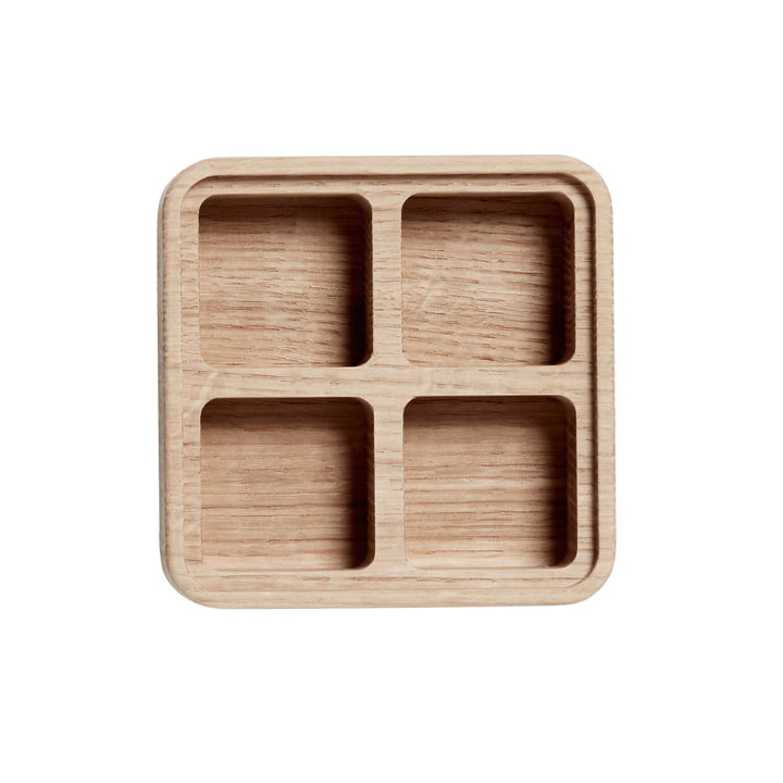Boîte Create Me 12 x 12 cm 4 rayons d’Andersen Furniture en bois de chêne