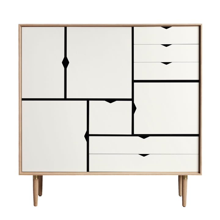 Commode S3 d’Andersen Furniture en chêne huilé / façades blanches