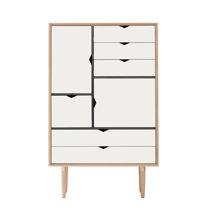 S5 Commode de Andersen Furniture en chêne savonné/ façades blanches