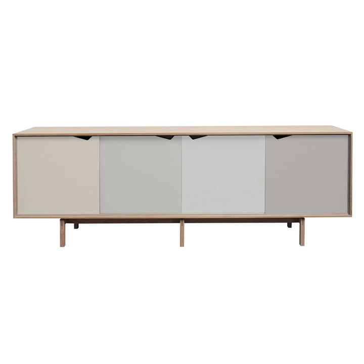 Andersen Furniture - S1 Sideboard, chêne huilé/ portes Doeskin, Iron, Silver, Iron
