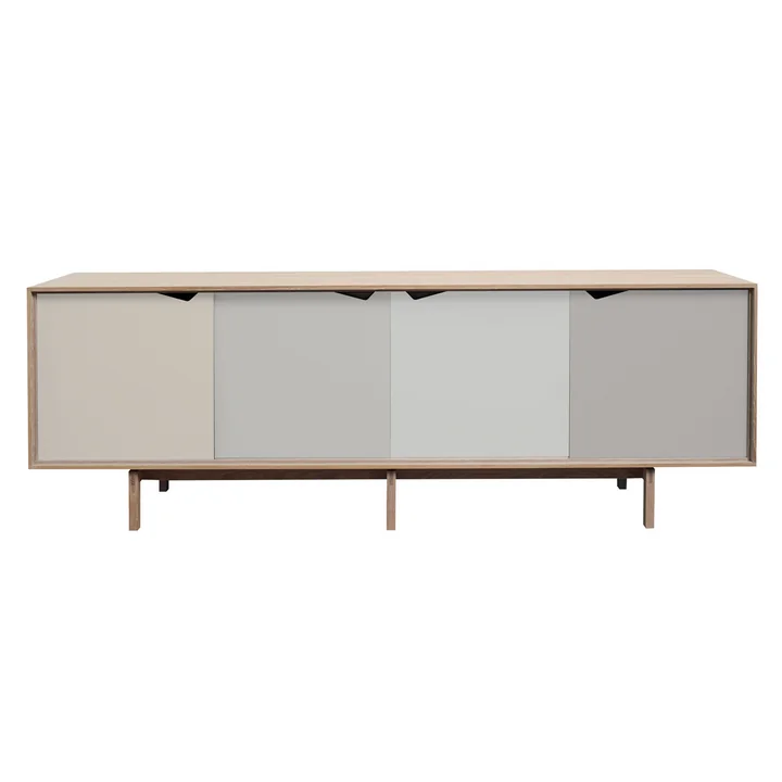 Andersen Furniture - S1 Sideboard, chêne huilé/ portes Doeskin, Iron, Silver, Iron