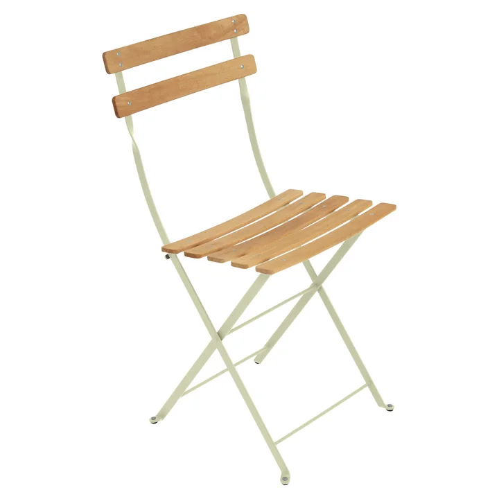Bistro Chaise pliante Naturel de Fermob en vert tilleul