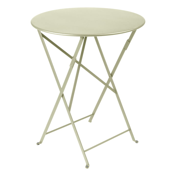Bistro Table pliante Ø 60 cm de Fermob en vert tilleul