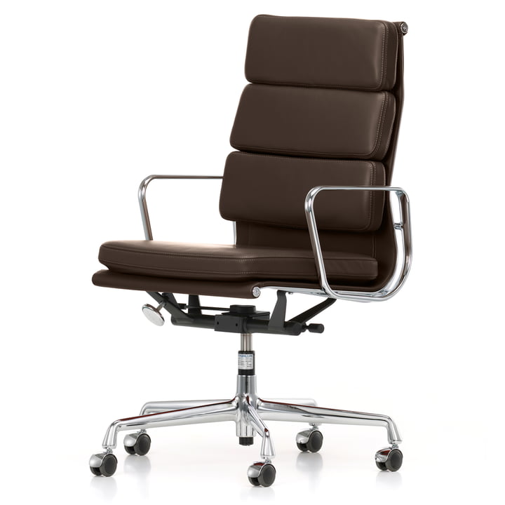 Soft Pad Chair EA 219 de Vitra en chrome / chocolat