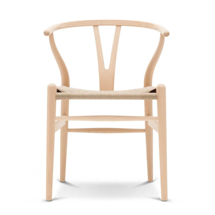 CH24 Wishbone Chair de Carl Hansen en hêtre savonné / tressage naturel