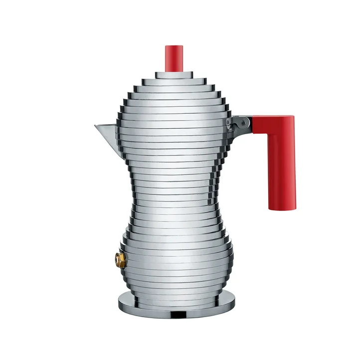 Cafetière espresso 15 cl Pulcina (induction) par Alessi en rouge