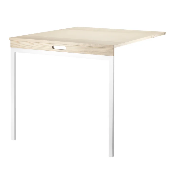 Table pliante de String en frêne / blanc