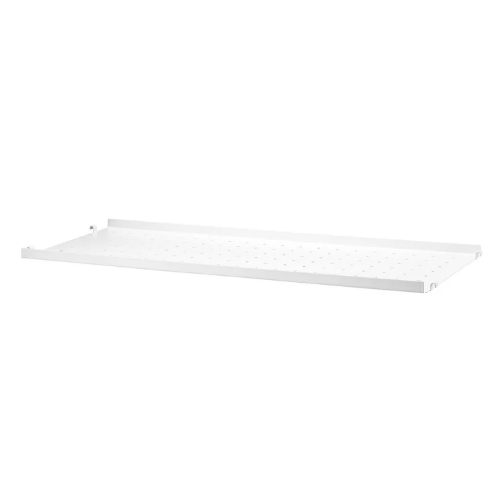 Tablette métallique à bord bas 78 x 30 cm de String en blanc