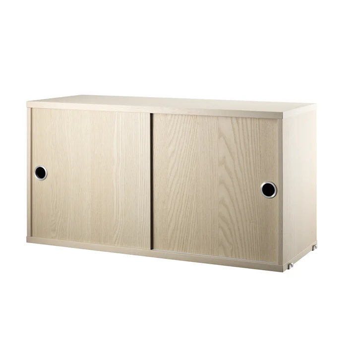 Module d'armoire avec portes coulissantes 78 x 30 cm de String en frêne
