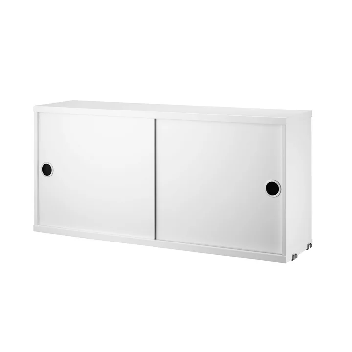 Module d'armoire avec portes coulissantes 78 x 20 cm de String en blanc