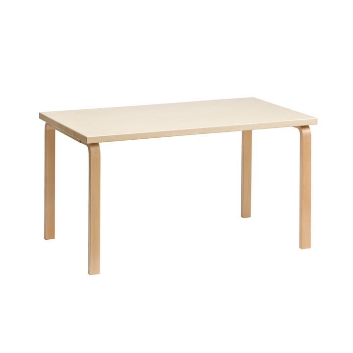 Table 80B 100 x 60 cm d'Artek en bouleau
