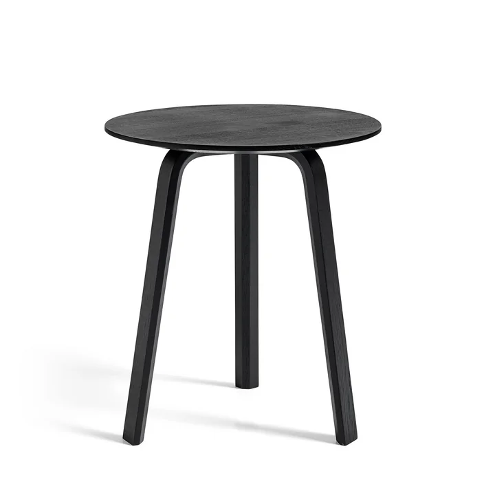 Bella Table d'appoint Ø 45 cm / H 49 cm de HAY en chêne teinté noir