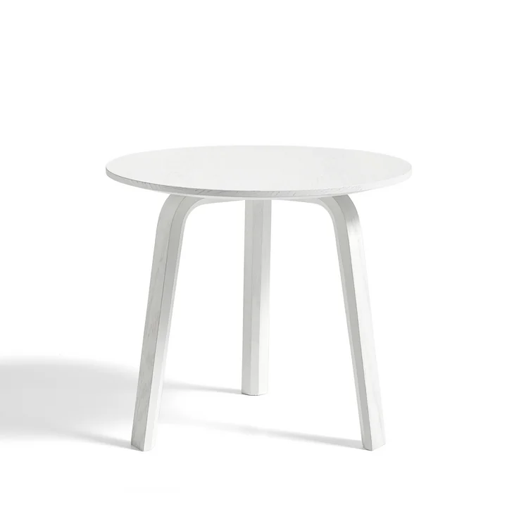 Bella Table d'appoint de HAY en chêne teinté blanc Ø 45 cm / H 39 cm