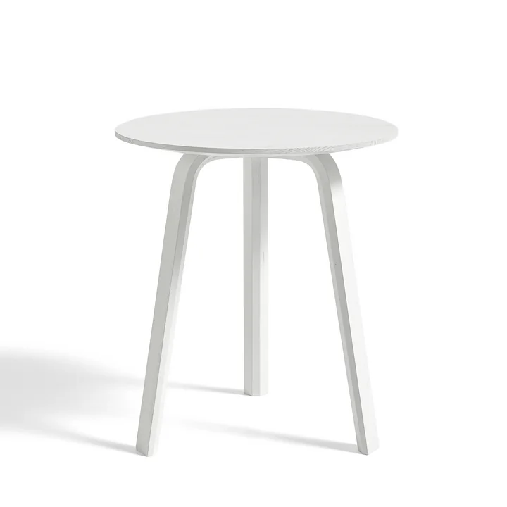 Bella Table d'appoint de HAY en chêne teinté blanc Ø 45 cm / H 49 cm