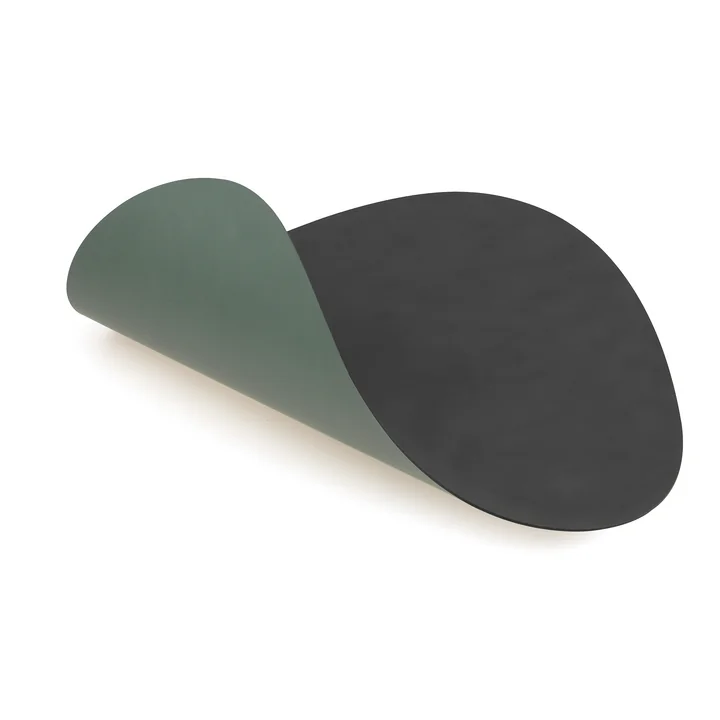 Set de table L Double de Lind DNA en Cloud anthracite / Nupo vert pastel