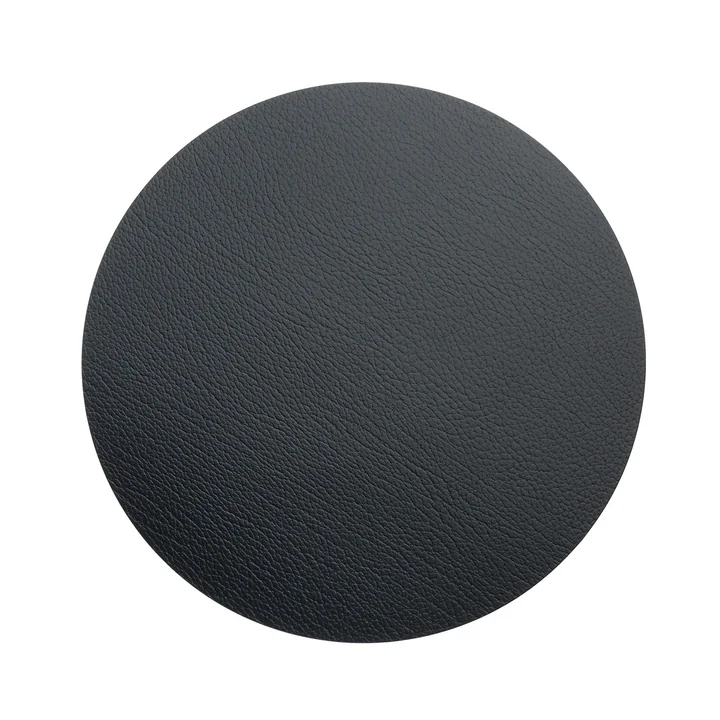 Hot Mat Circle M Tapis de table Ø 30 cm par Lind DNA en Bull Black (3 mm)