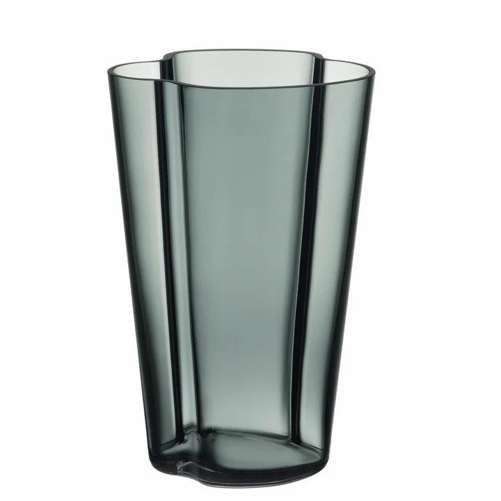 Aalto Vase Finlandia 220 mm de Iittala en gris foncé
