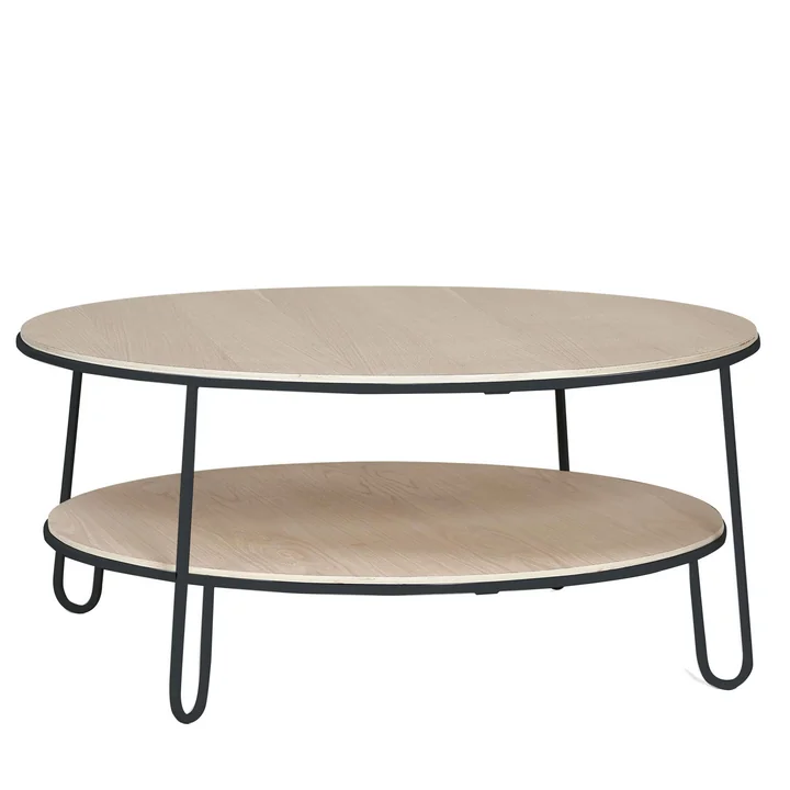 Eugénie Table basse ∅ 90 cm de Hartô en gris anthracite (RAL 7016)