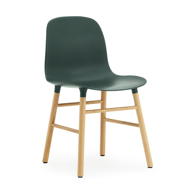 Form Chaise de Normann Copenhagen en chêne / vert
