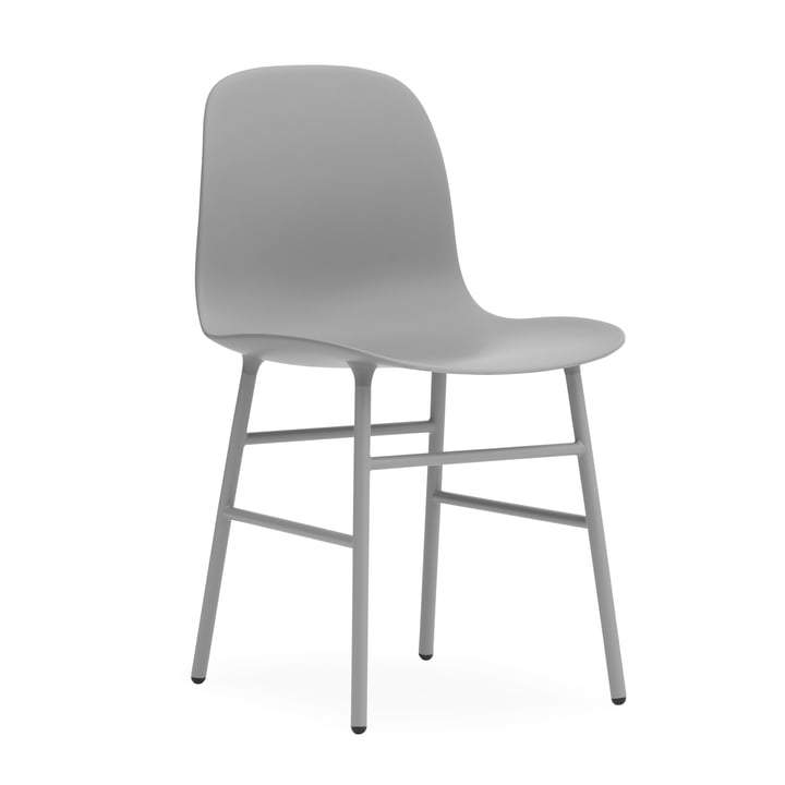 Form Chaise piètement acier de Normann Copenhagen en gris