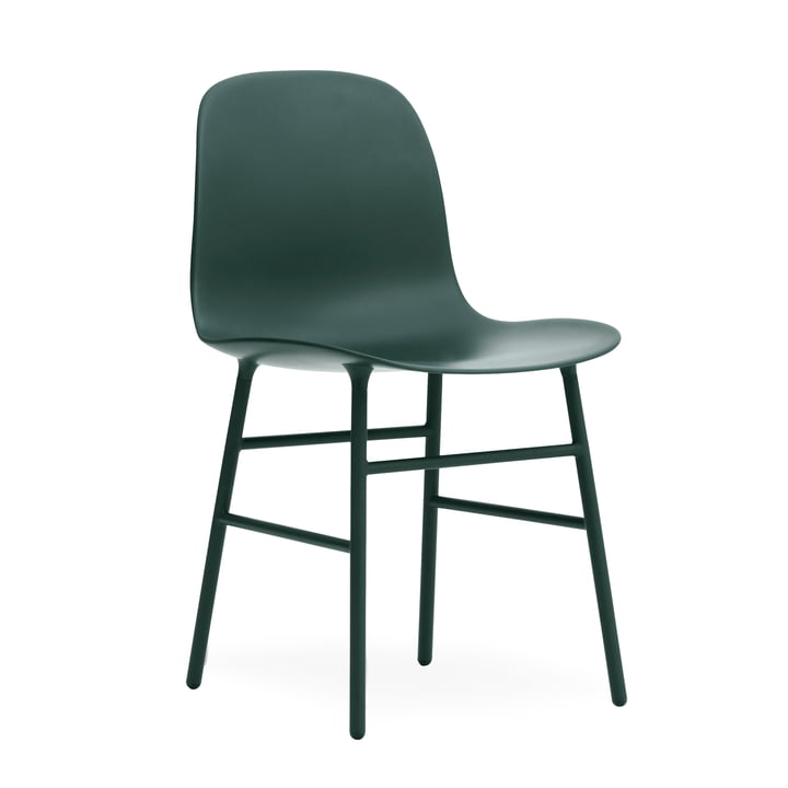 Form Chaise piètement acier de Normann Copenhagen en vert