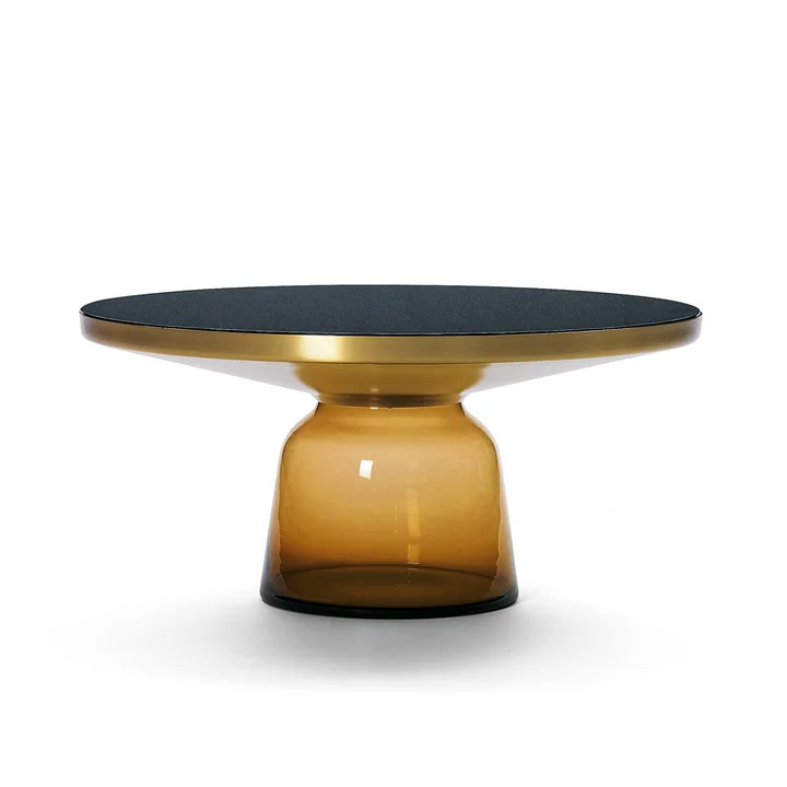 ClassiCon - Bell Table basse, laiton / ambre-orange