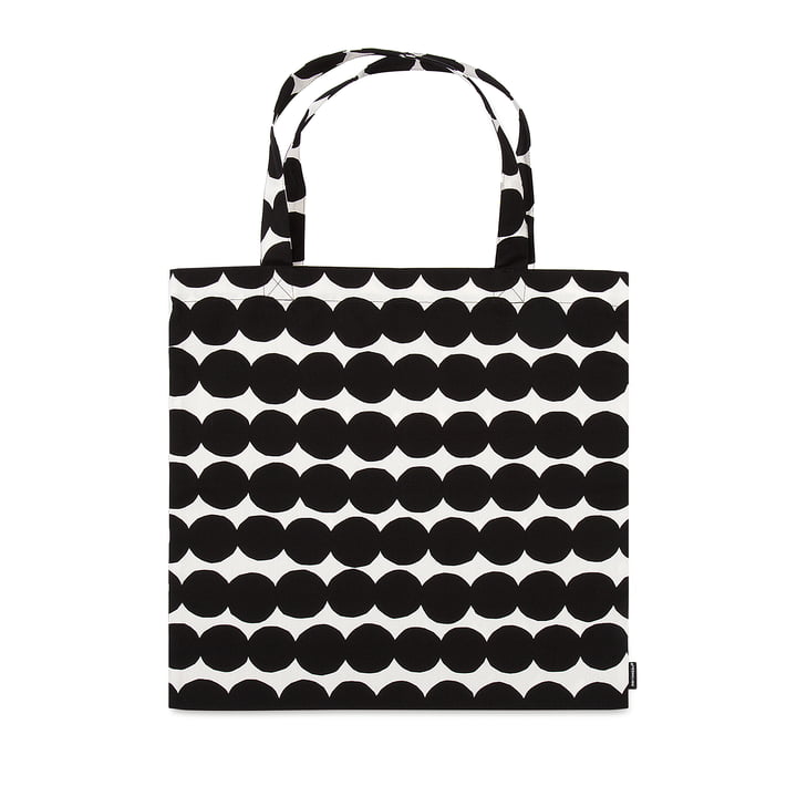 Räsymatto Einkaufstasche von Marimekko in Schwarz / Weiß
