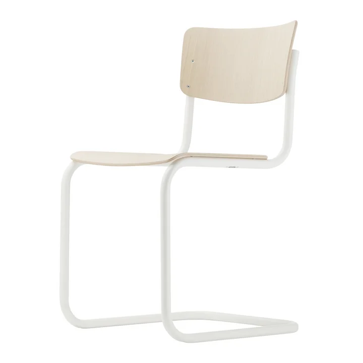 S 43 Chaise de Thonet en blanc / hêtre clair (TP 107)