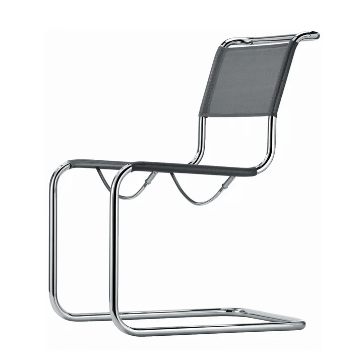 S 33 N chaise de Thonet en chrome / maille argentée