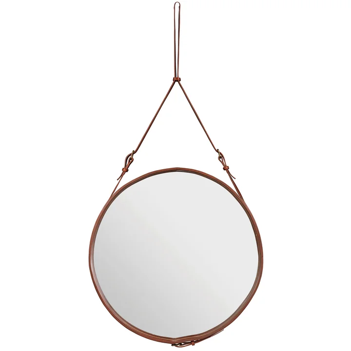 Adnet Miroir Ø 70 cm de Gubi en brun
